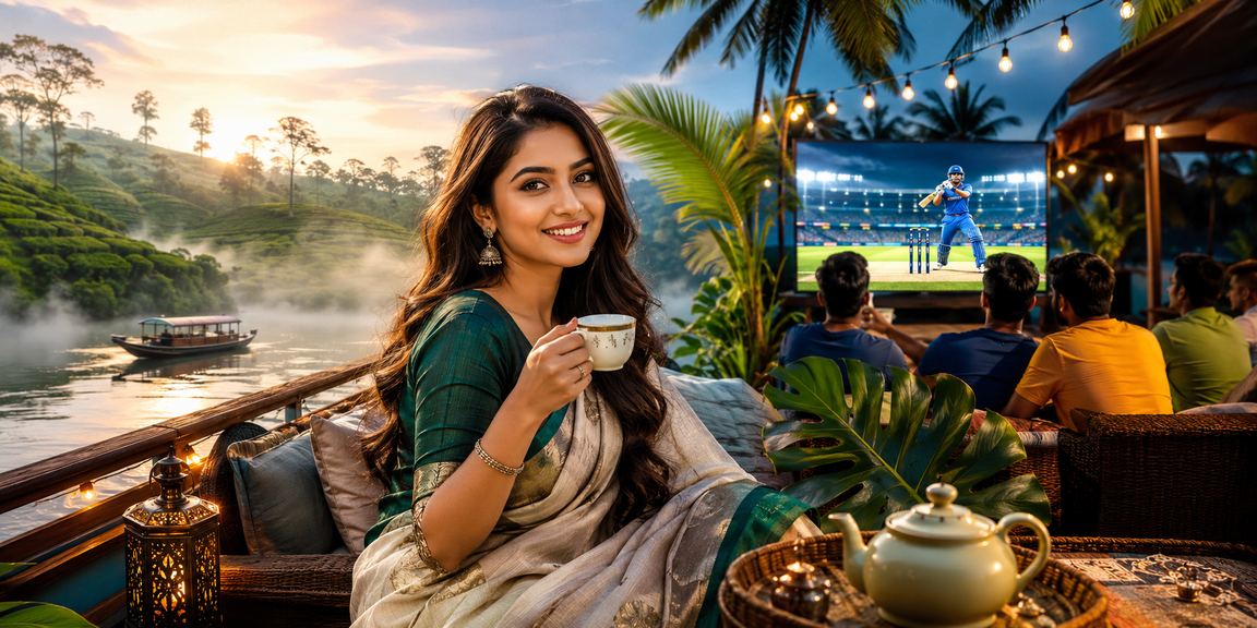 সিলেটের চা বাগানে ক্রিকেট বেটিং উপভোগ করছেন একজন ব্যবহারকারী